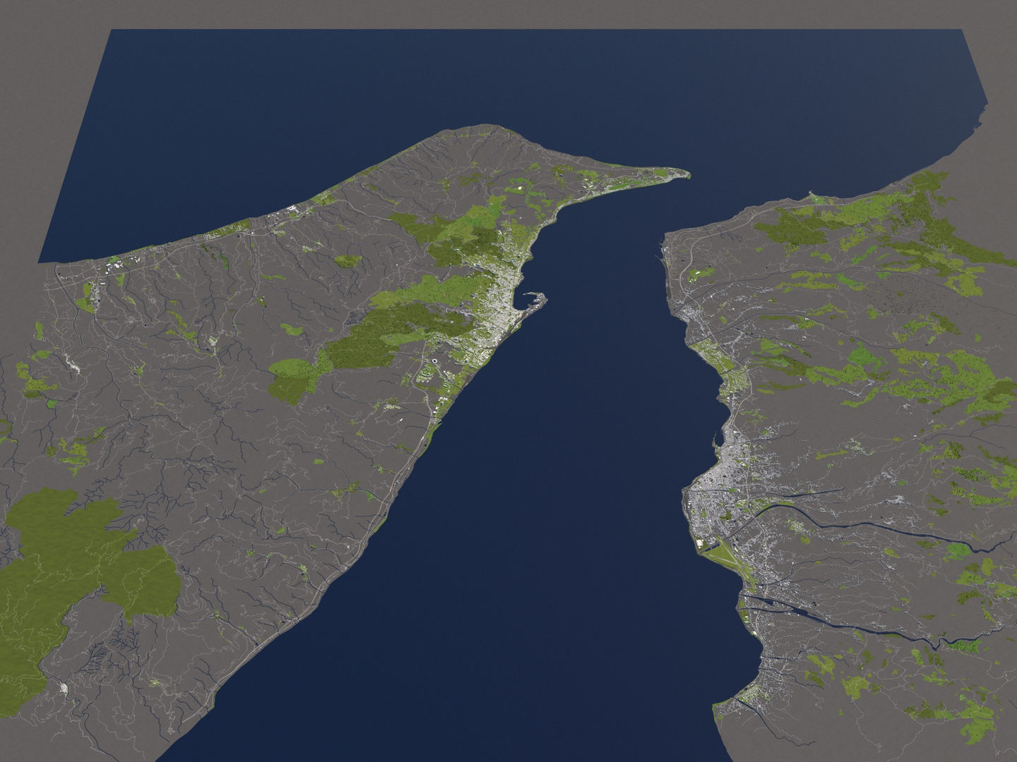 Messina Italy 50x50km City Map 3D Model 3D model_12