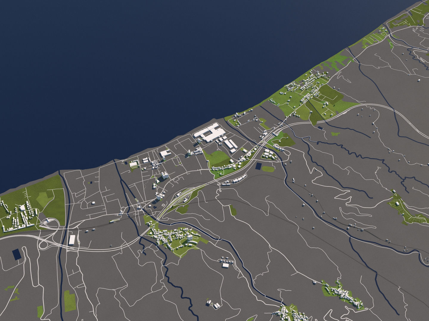 Messina Italy 50x50km City Map 3D Model 3D model_8