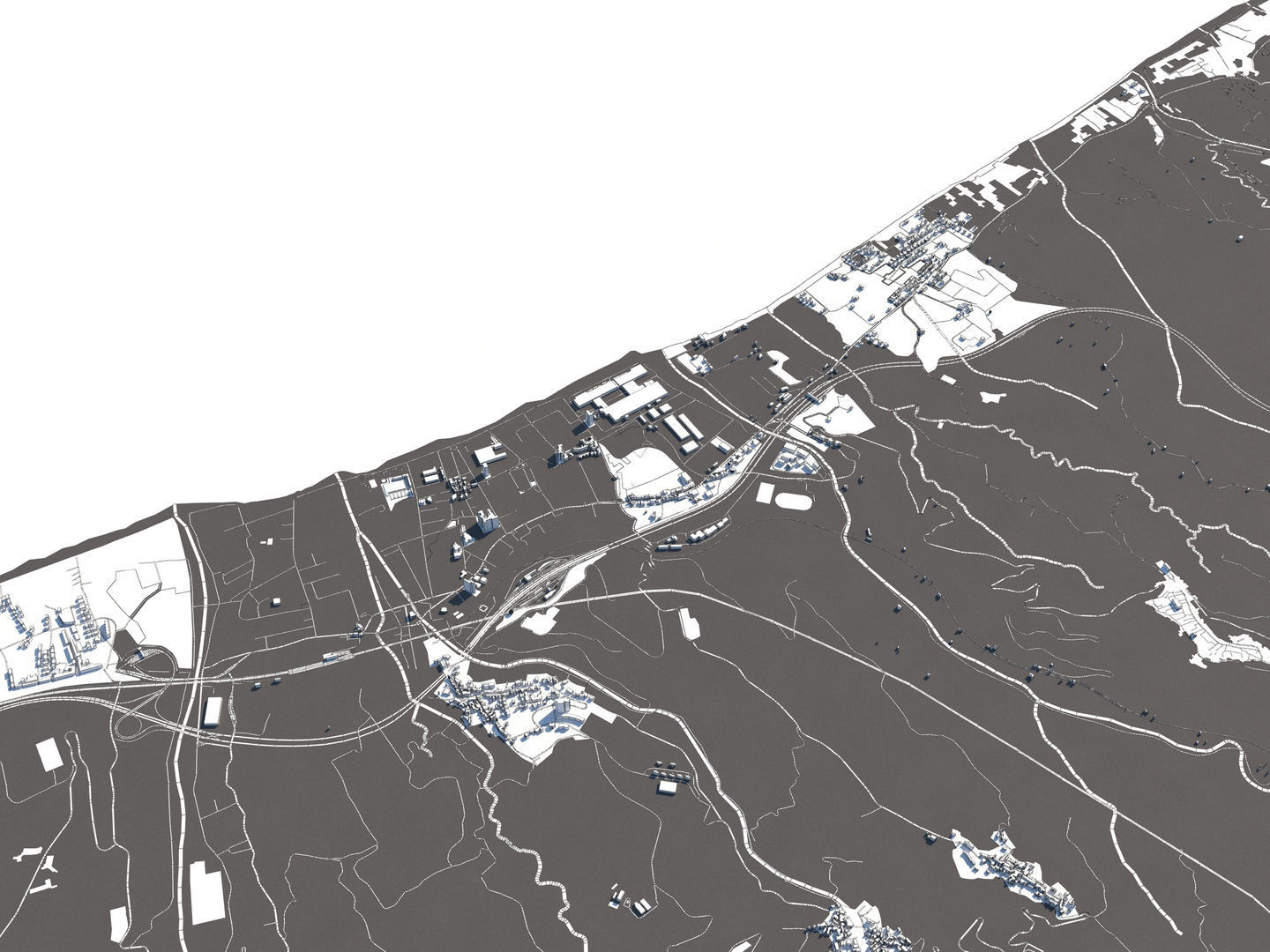 Messina Italy 50x50km City Map 3D Model 3D model_21