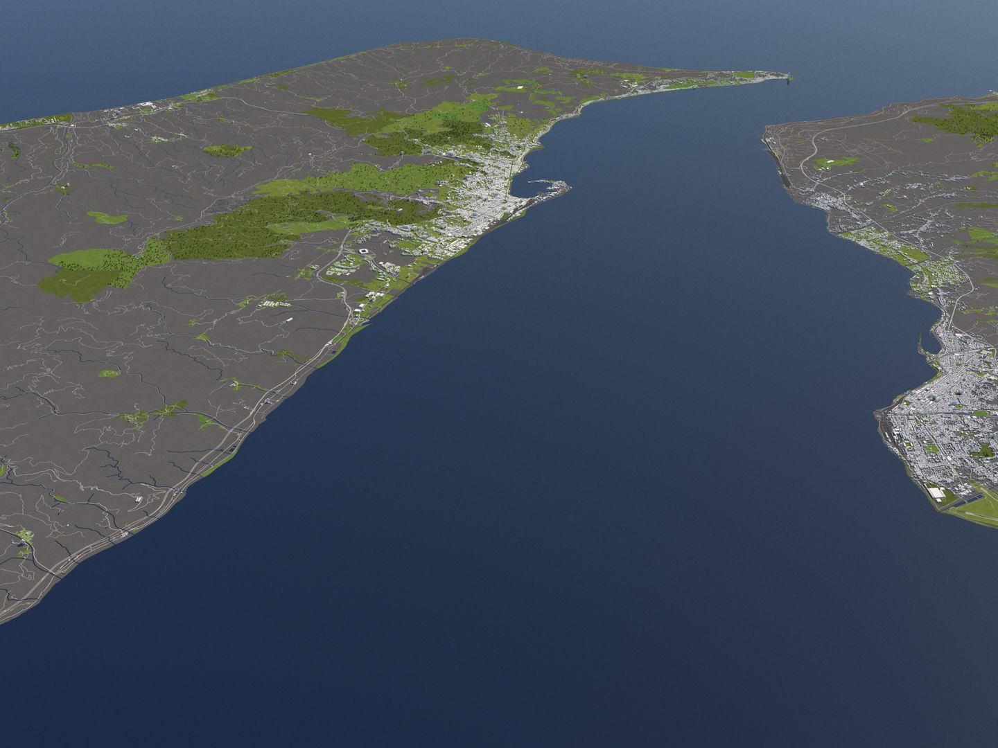Messina Italy 50x50km City Map 3D Model 3D model_7