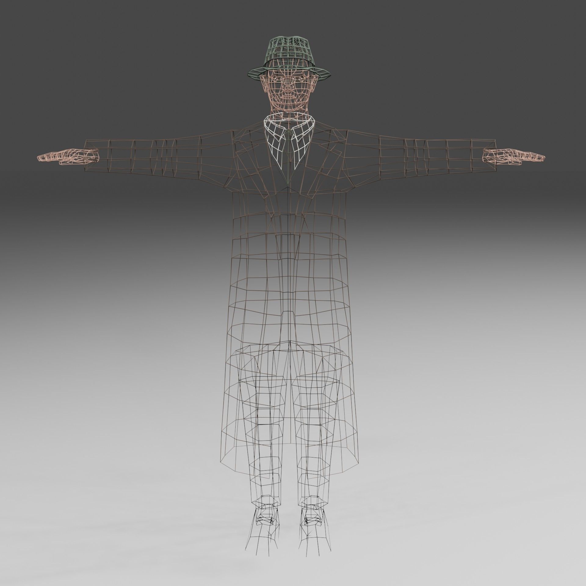Lowpoly Stylized Detective updated edition Low-poly 3D model_5