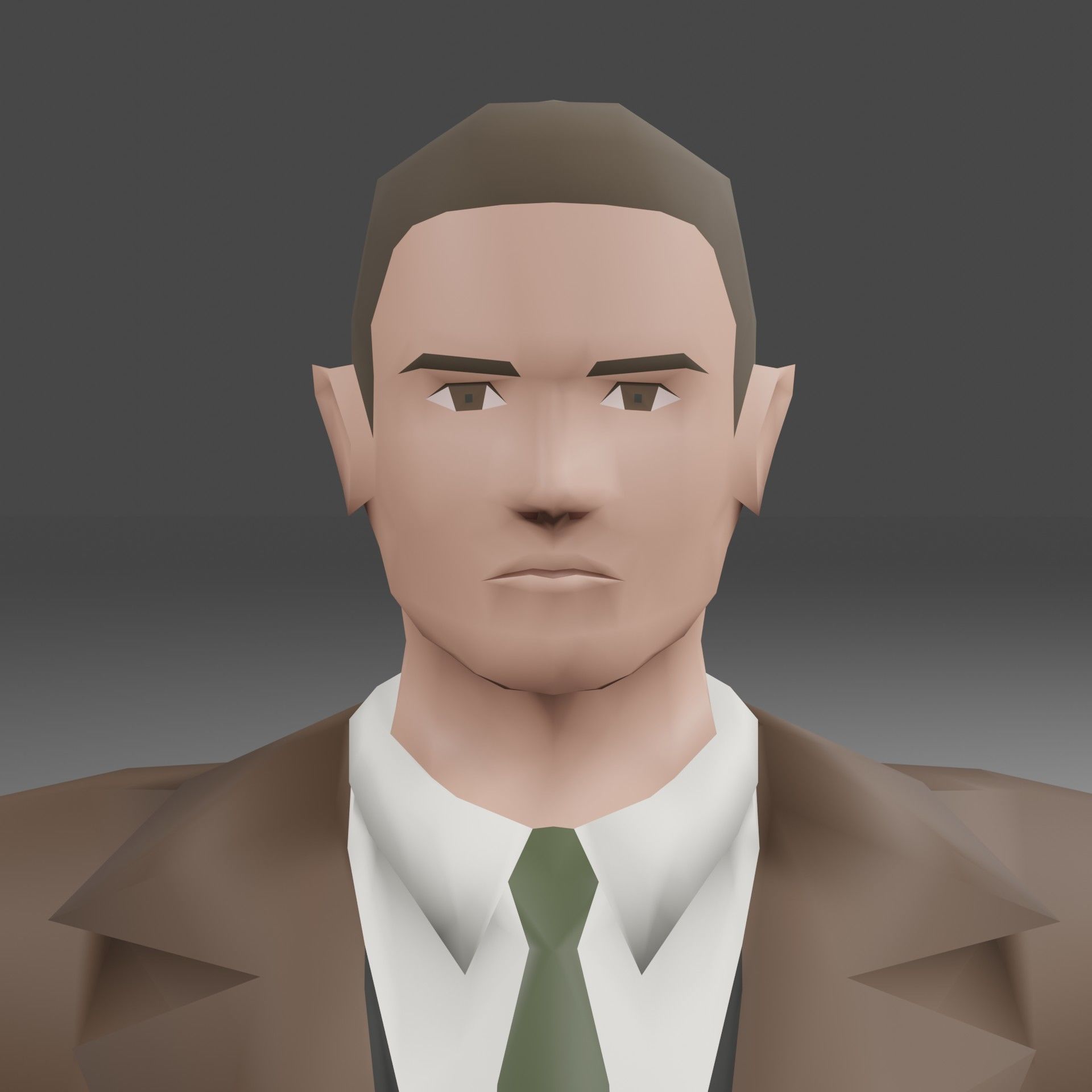 Lowpoly Stylized Detective updated edition Low-poly 3D model_8