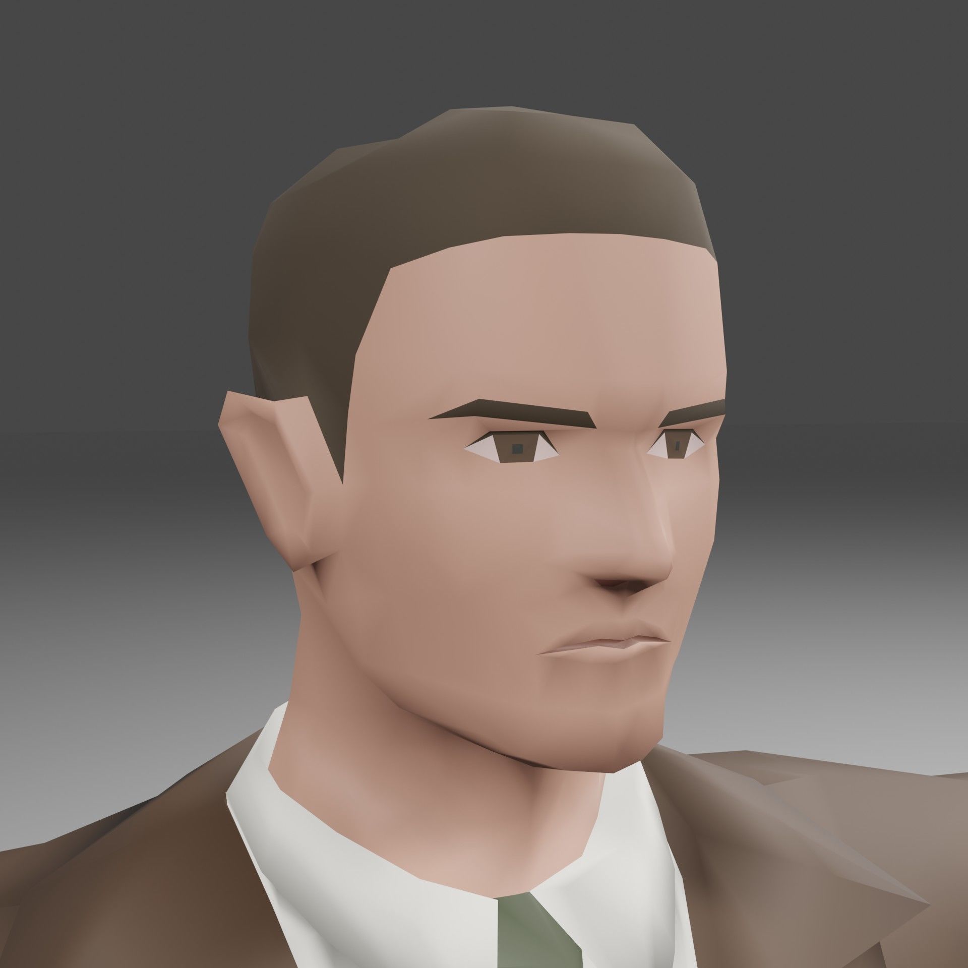 Lowpoly Stylized Detective updated edition Low-poly 3D model_7