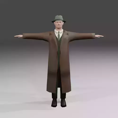 Lowpoly Stylized Detective updated edition