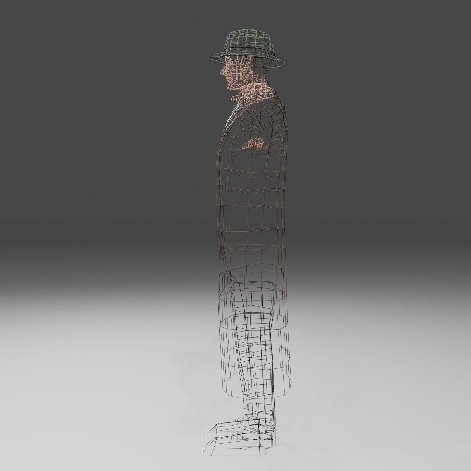 Lowpoly Stylized Detective updated edition Low-poly 3D model_6