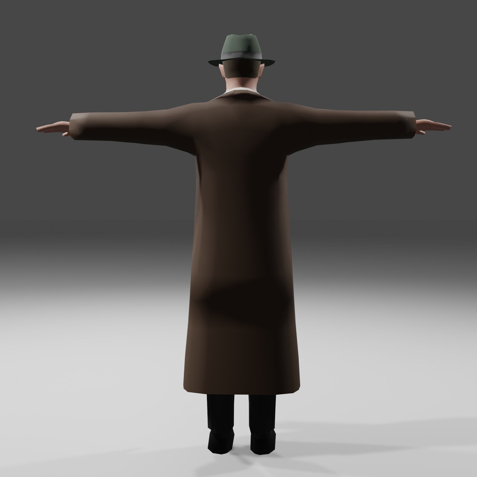 Lowpoly Stylized Detective updated edition Low-poly 3D model_3