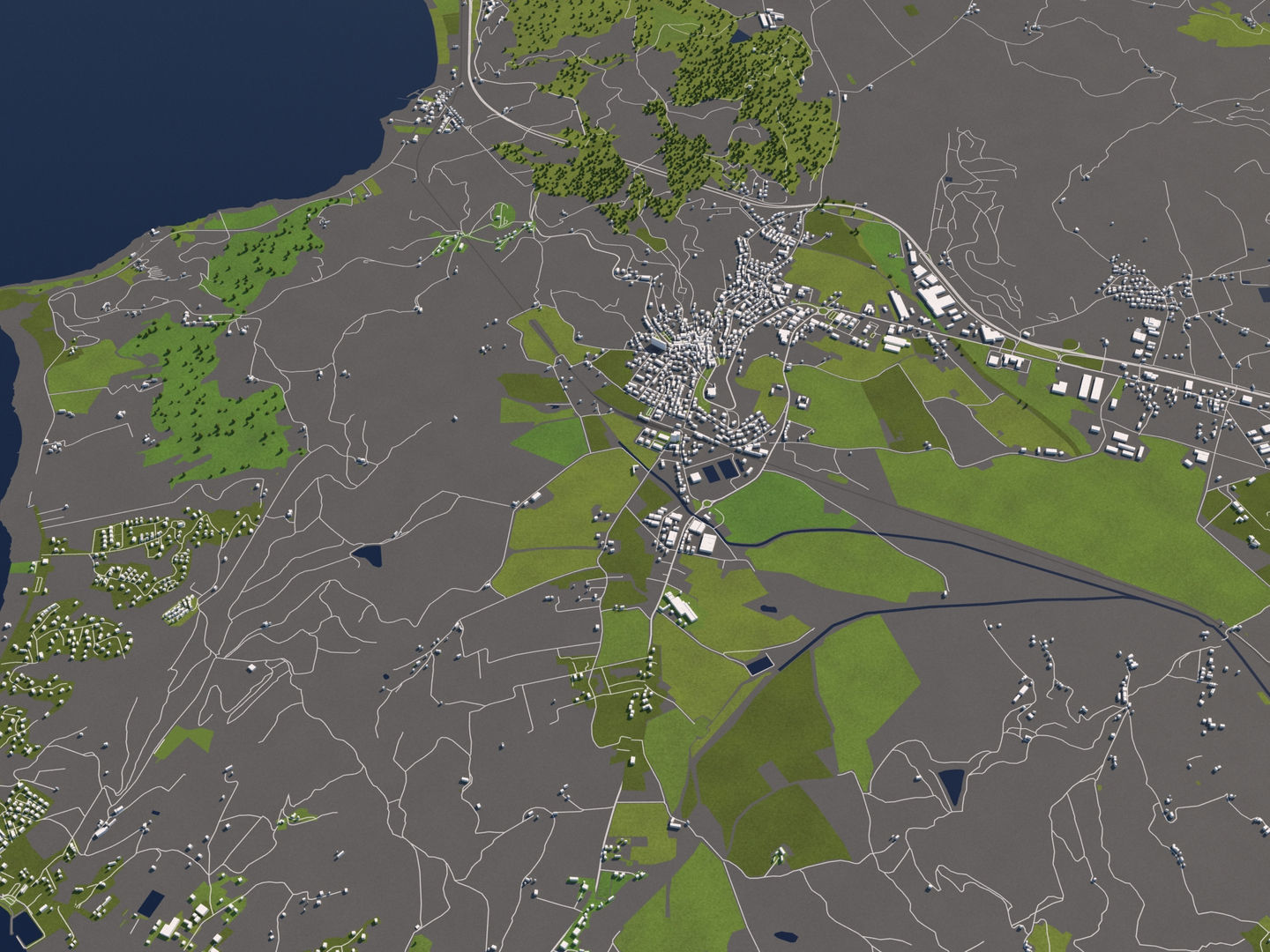 Perugia Italy 50x50km City Map 3D Model 3D model_5