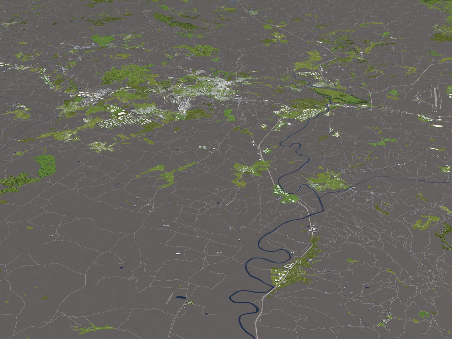 Perugia Italy 50x50km City Map 3D Model 3D model_7