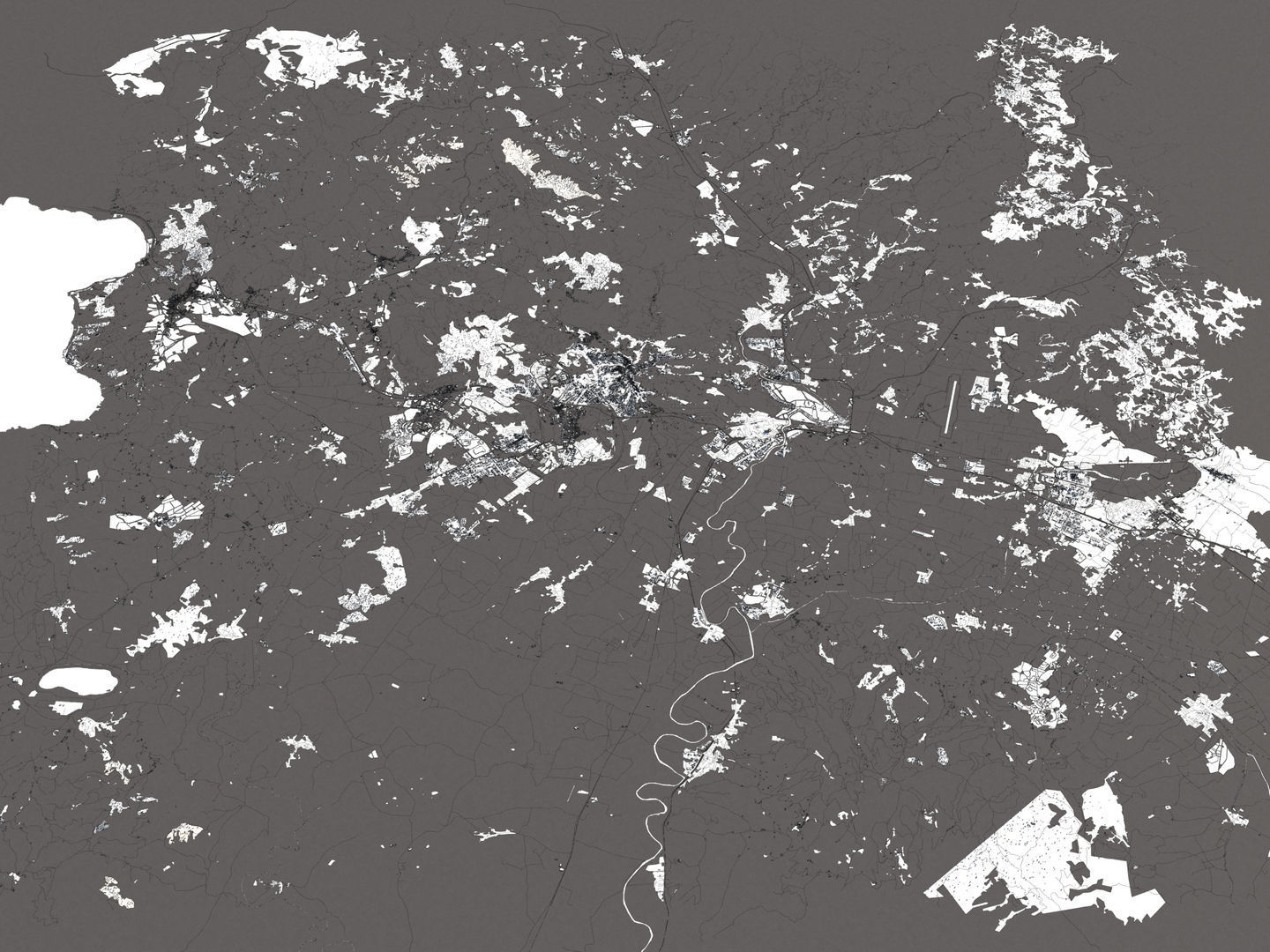 Perugia Italy 50x50km City Map 3D Model 3D model_18