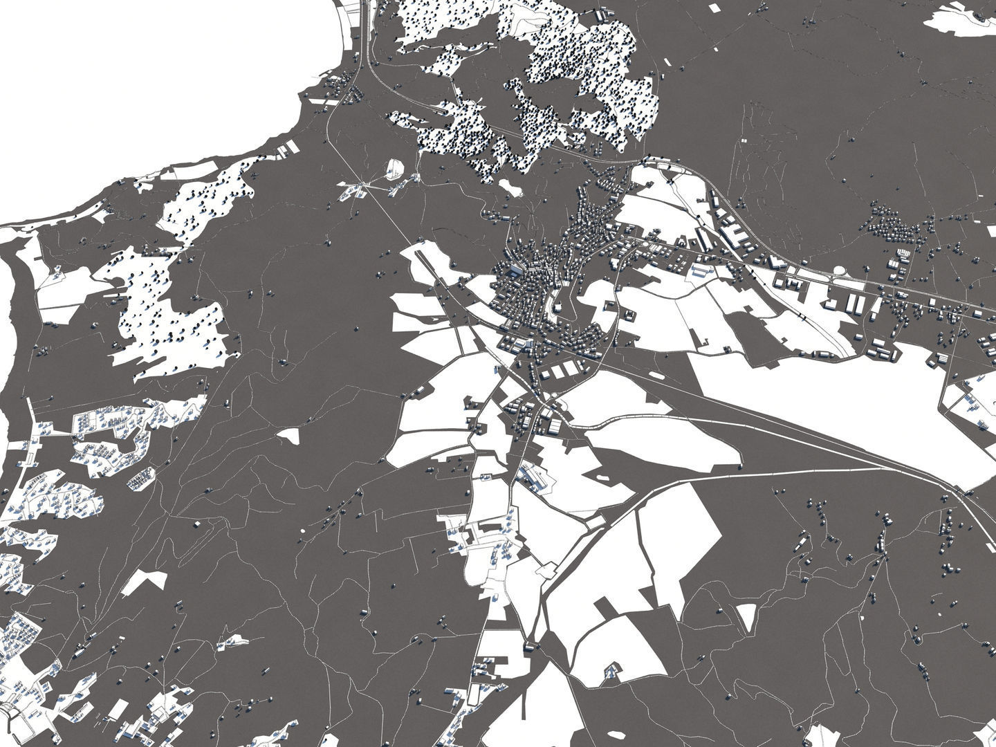 Perugia Italy 50x50km City Map 3D Model 3D model_26