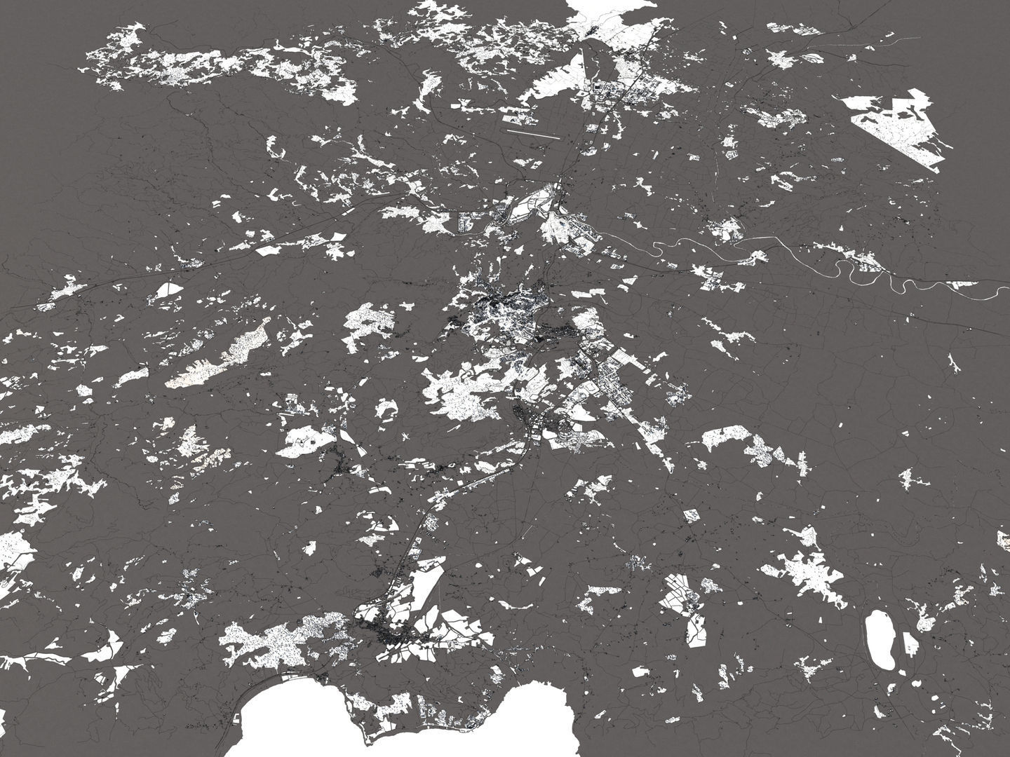 Perugia Italy 50x50km City Map 3D Model 3D model_19