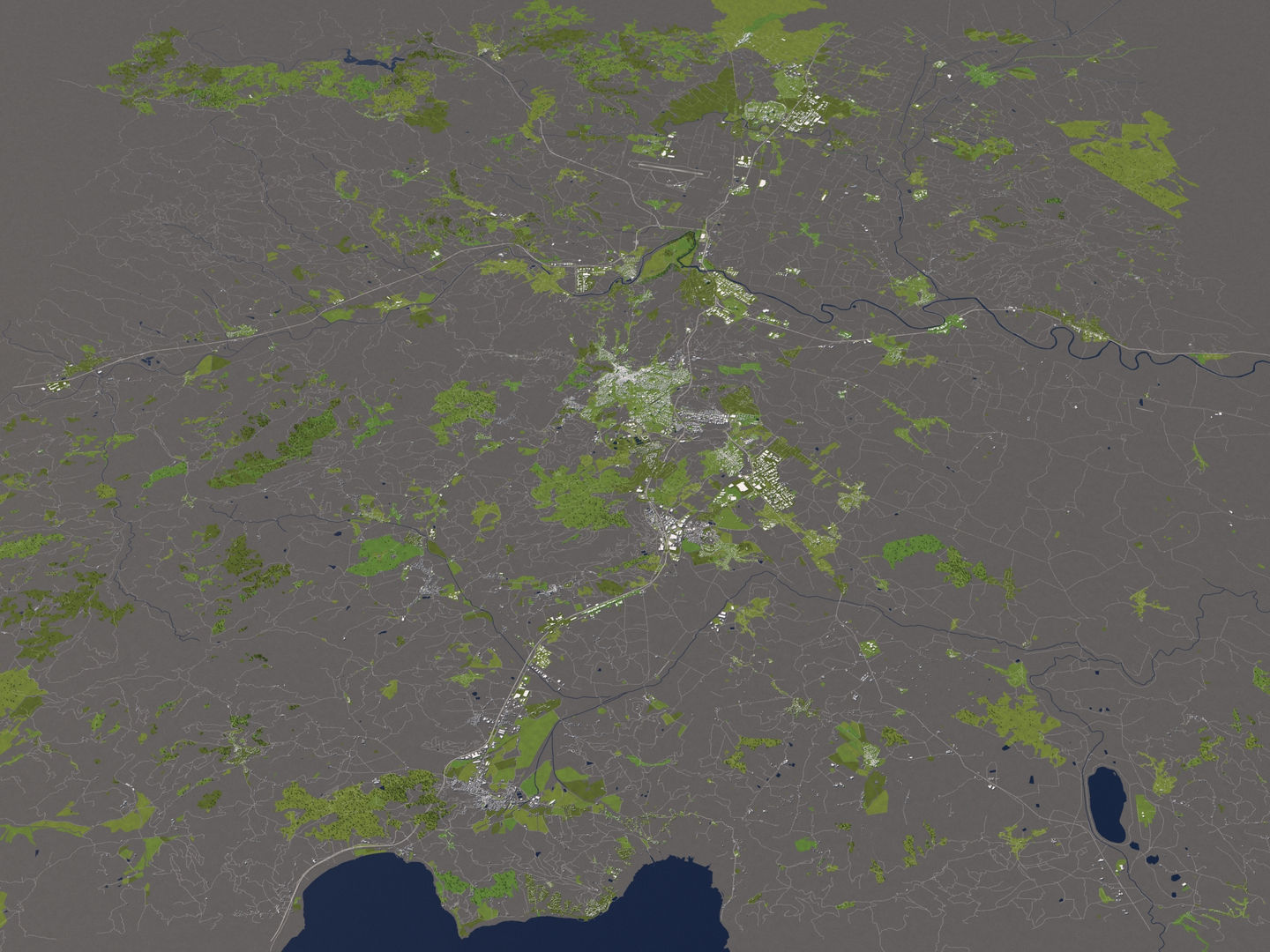 Perugia Italy 50x50km City Map 3D Model 3D model_13