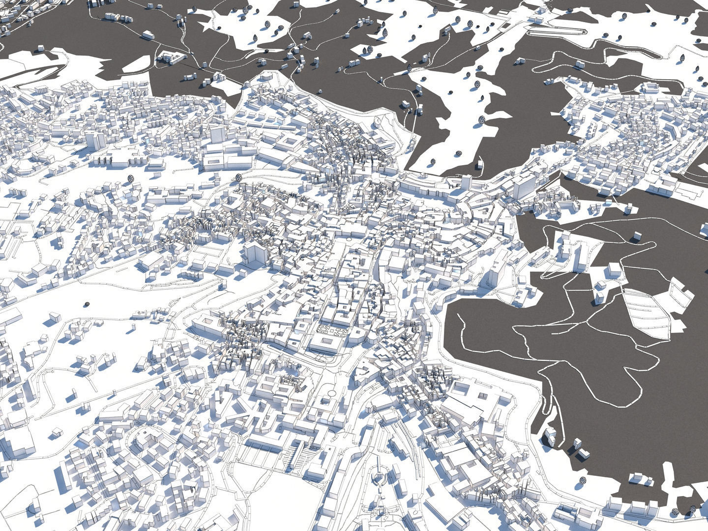 Perugia Italy 50x50km City Map 3D Model 3D model_27