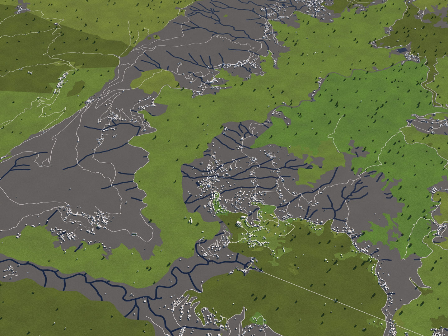 Genoa Italy 50x50km City Map 3D Model 3D model_10