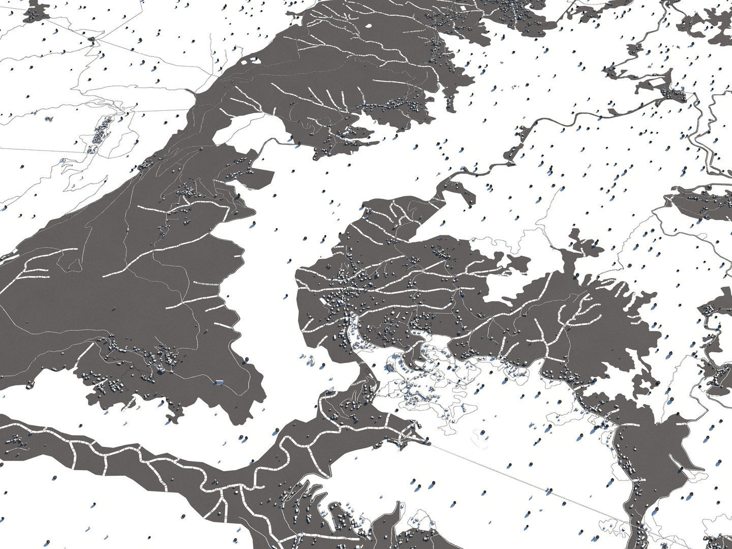 Genoa Italy 50x50km City Map 3D Model 3D model_23