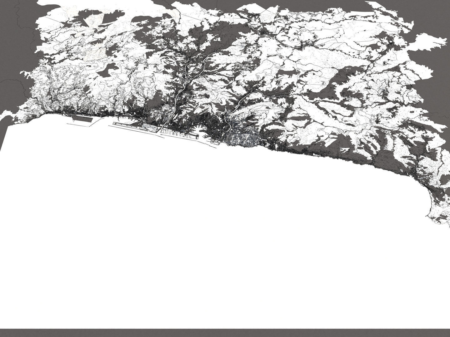 Genoa Italy 50x50km City Map 3D Model 3D model_18