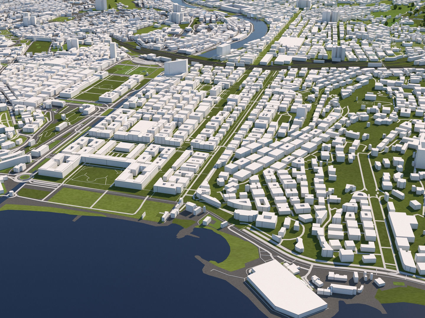 Genoa Italy 50x50km City Map 3D Model 3D model_7