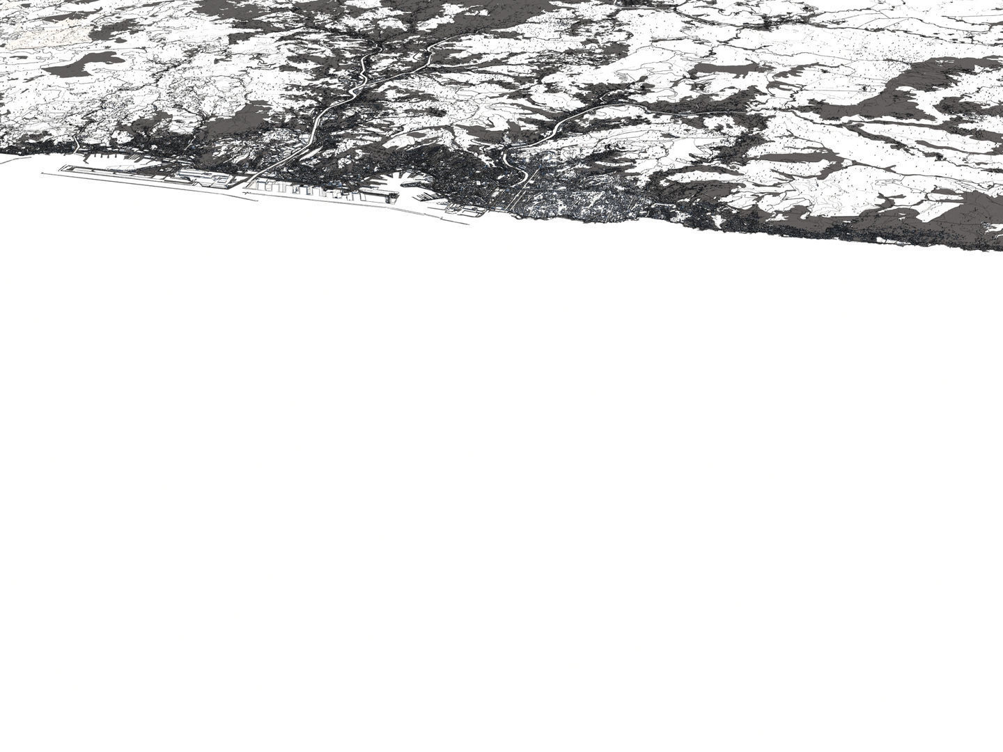 Genoa Italy 50x50km City Map 3D Model 3D model_17