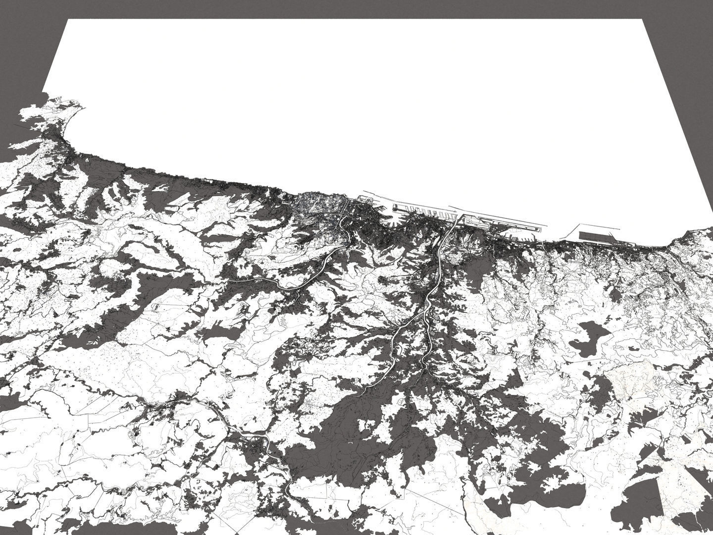 Genoa Italy 50x50km City Map 3D Model 3D model_20