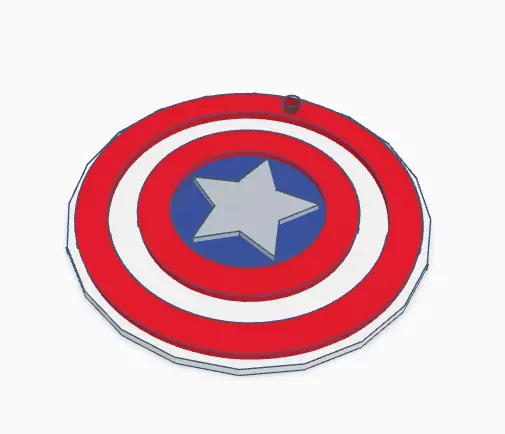 Captain America Shield Keychain 3D print model