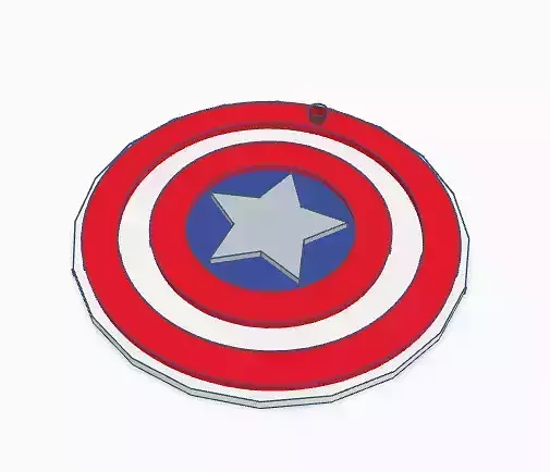 Captain America Shield Keychain  3D print model