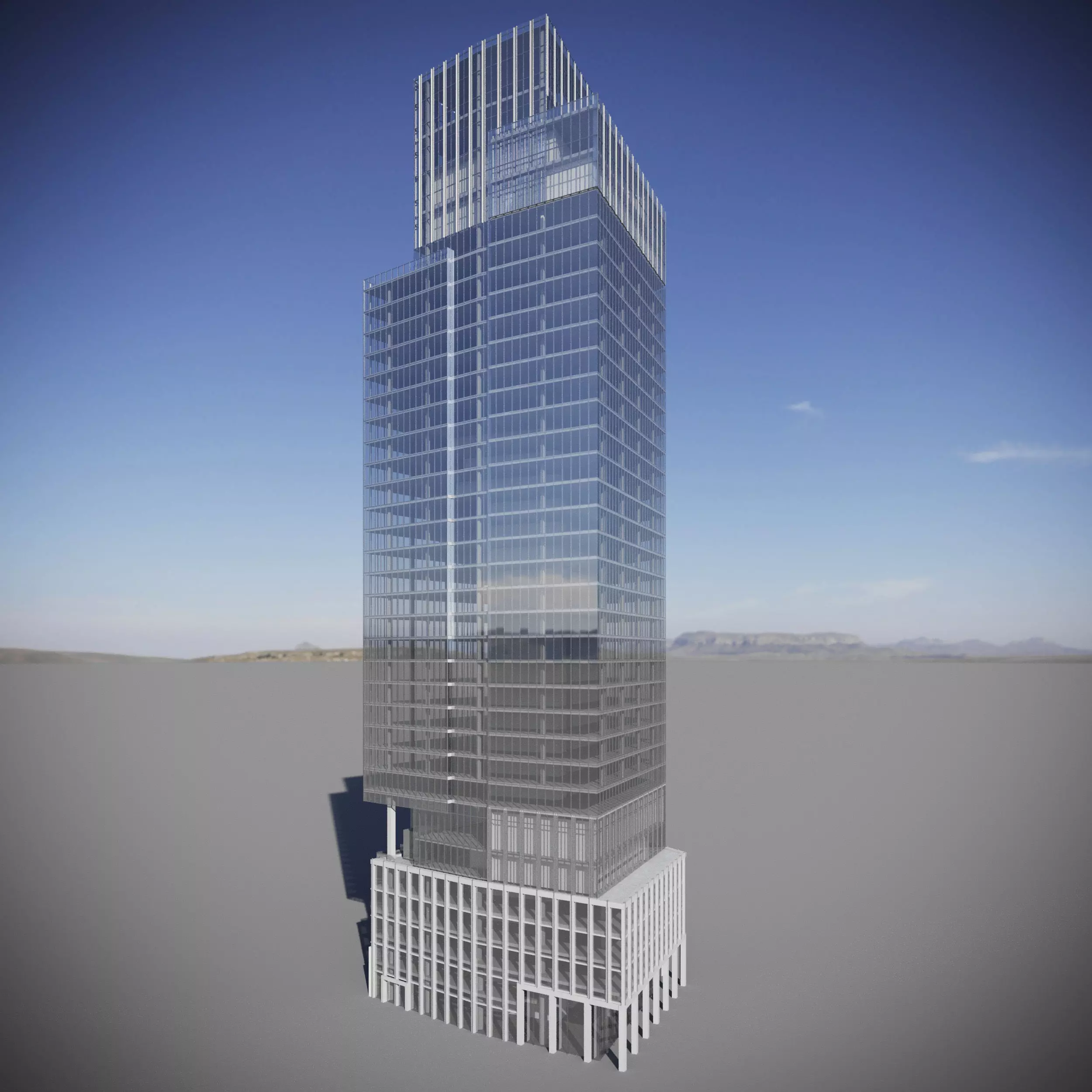 1 Leadenhall Street Tower - London Skyscraper 3D model_0