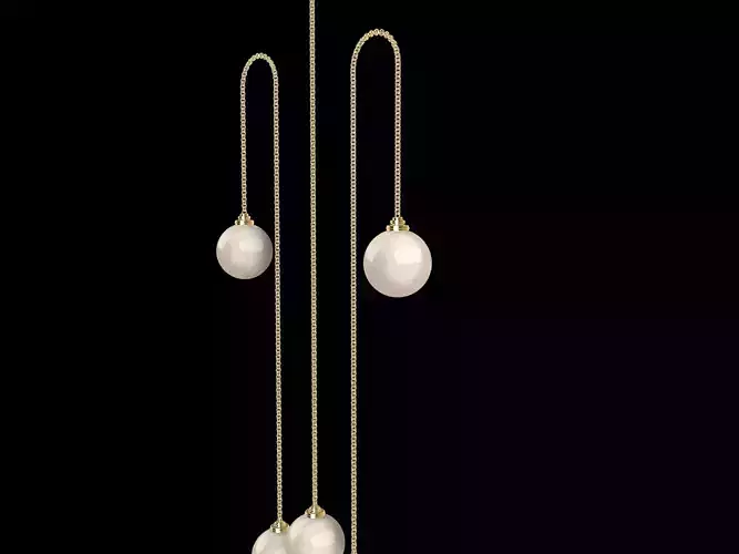 pearl thread and needle earrings stl verified