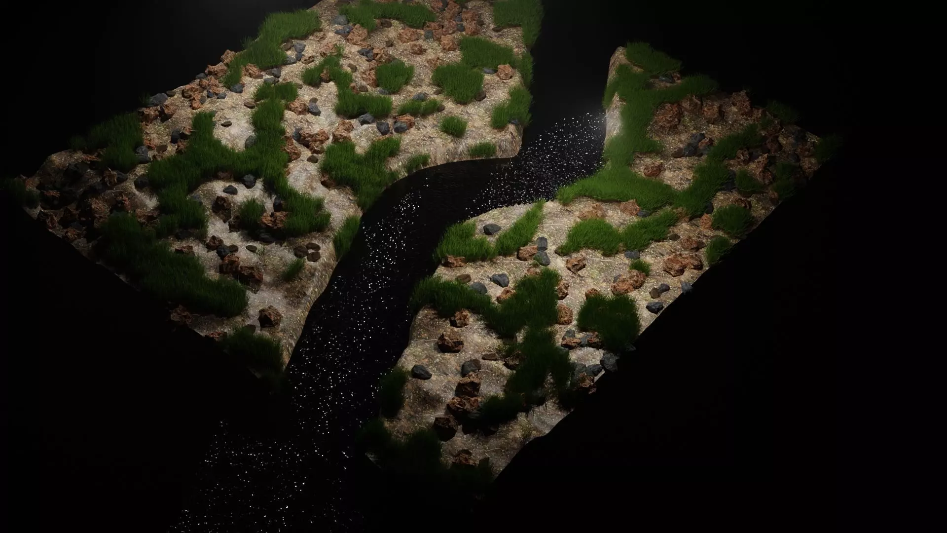landscape with geometry nodes 3D model
