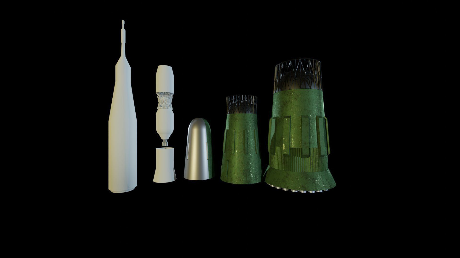 N-1 Rocket V2 3D model_5