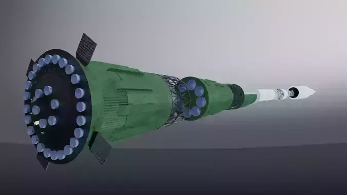 N-1 Rocket V2 3D model N-1 Rocket V2 3D model