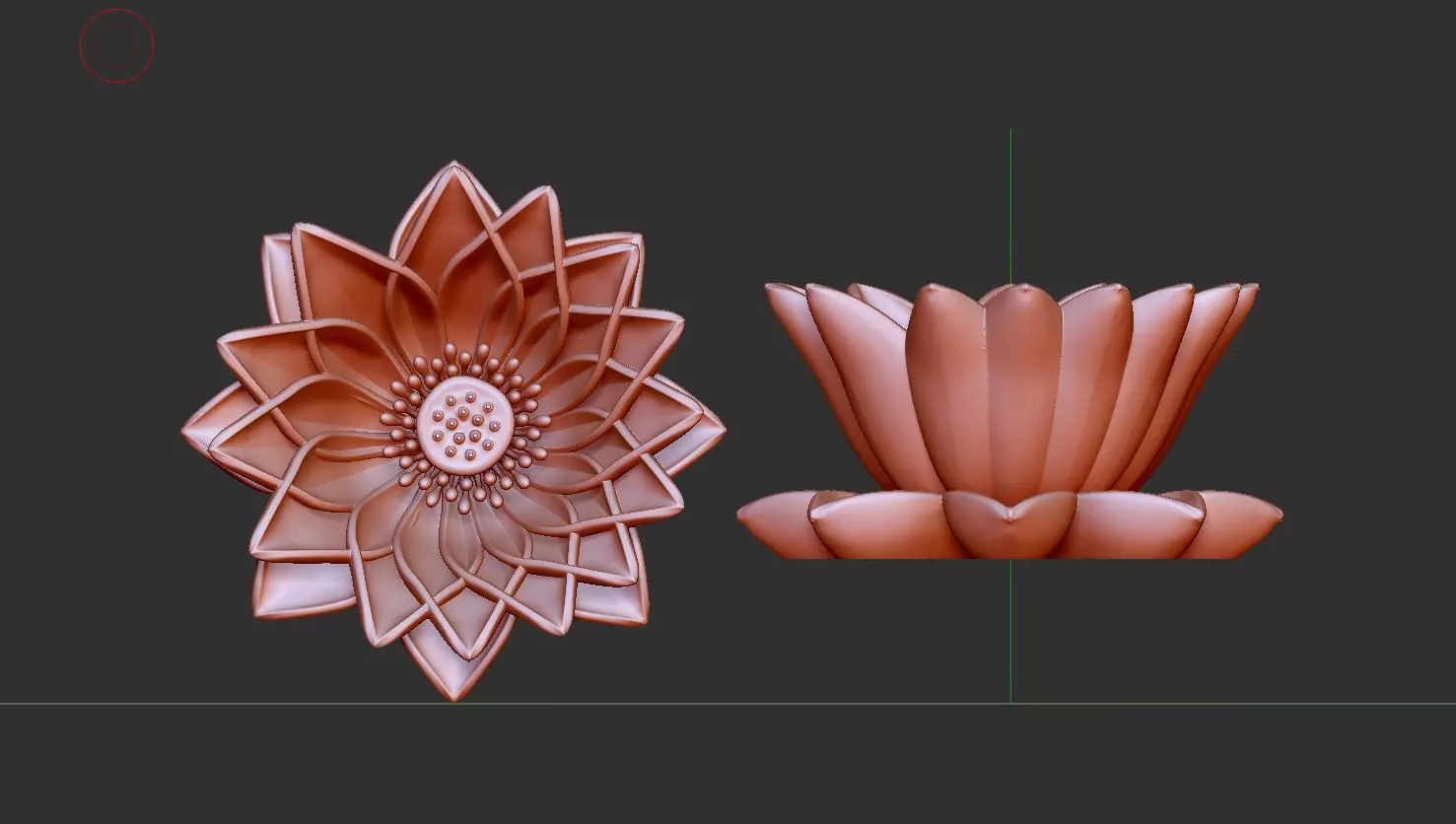 lotus flower 3D print model_0