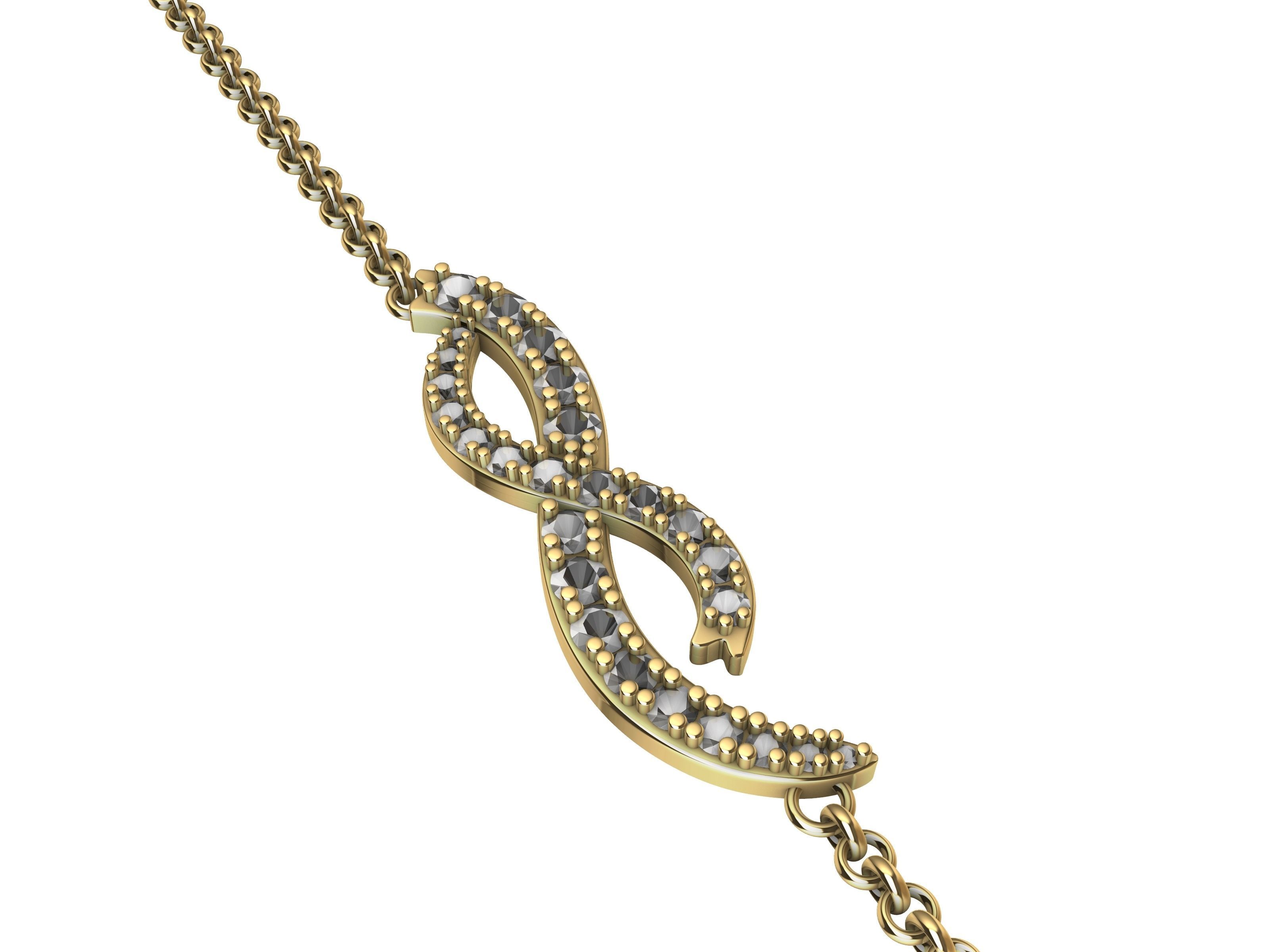 intertwined lines bracelet with magnetic clasp stl verified 3D print model_13