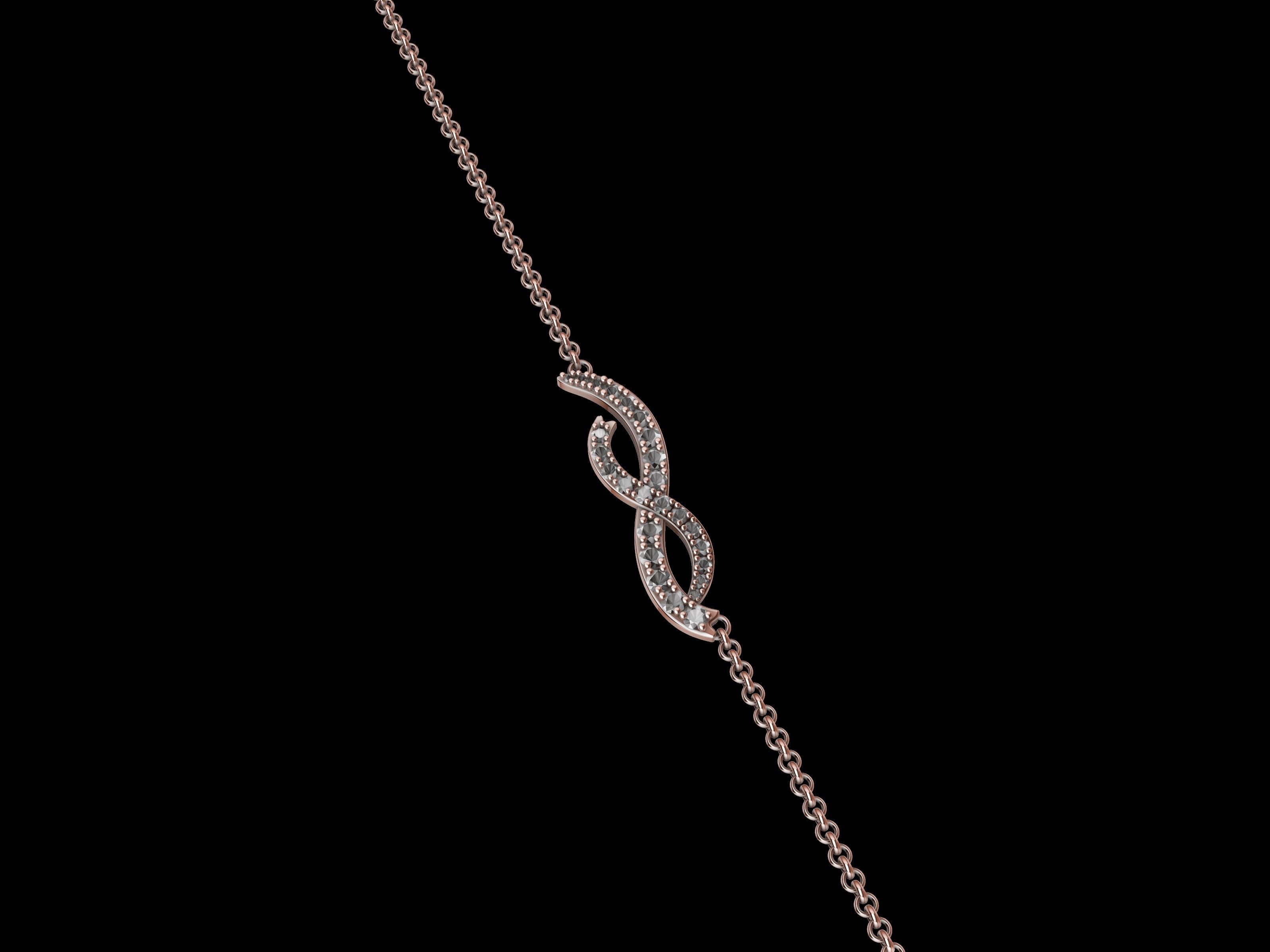 intertwined lines bracelet with magnetic clasp stl verified 3D print model_18