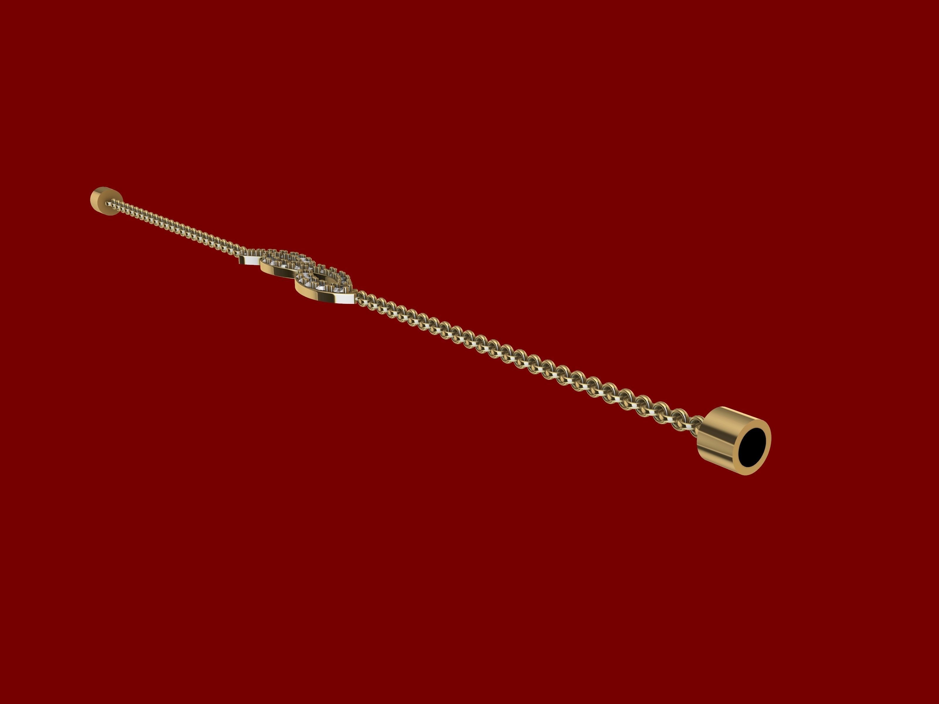 intertwined lines bracelet with magnetic clasp stl verified 3D print model_24