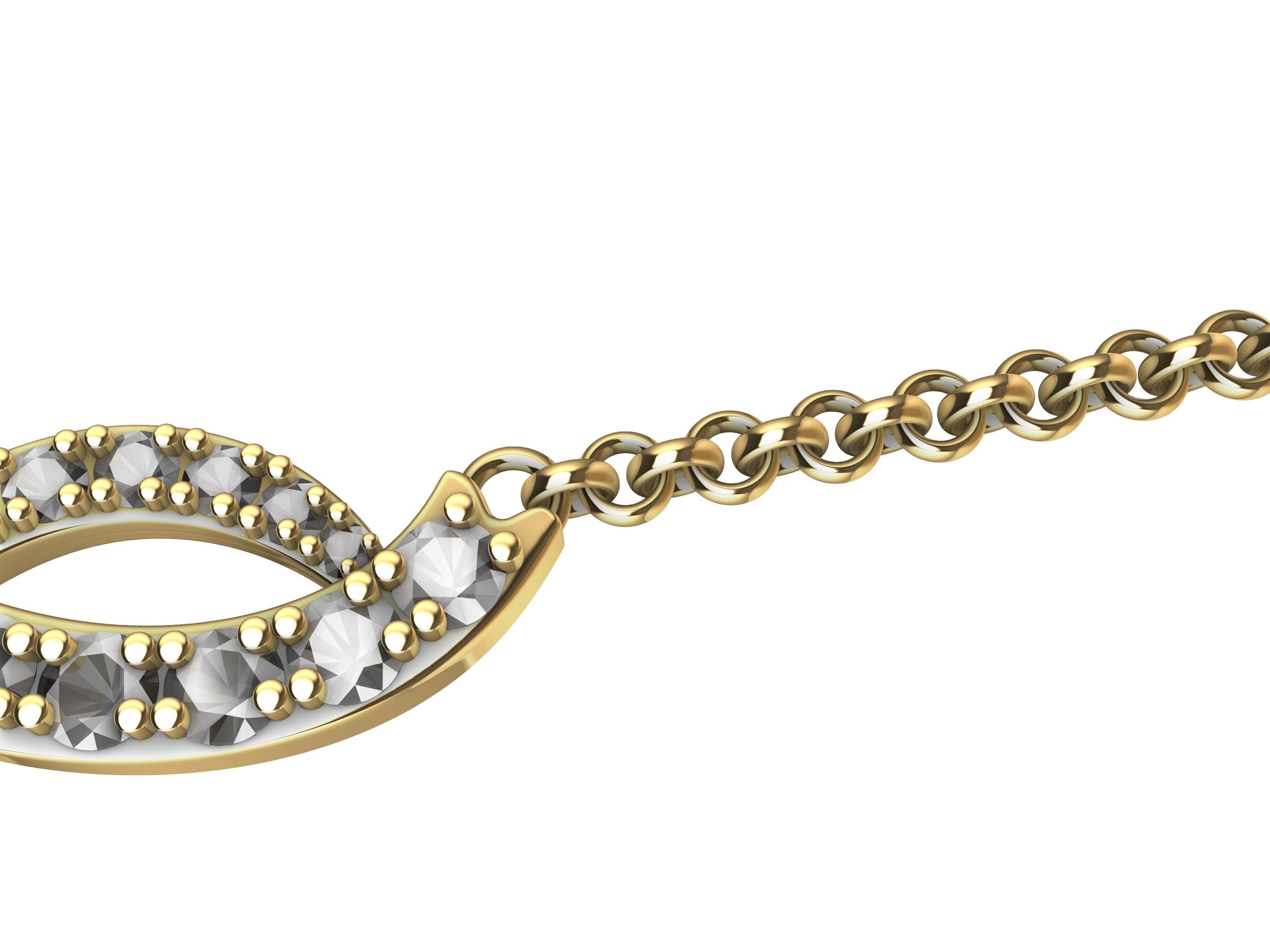 intertwined lines bracelet with magnetic clasp stl verified 3D print model_5