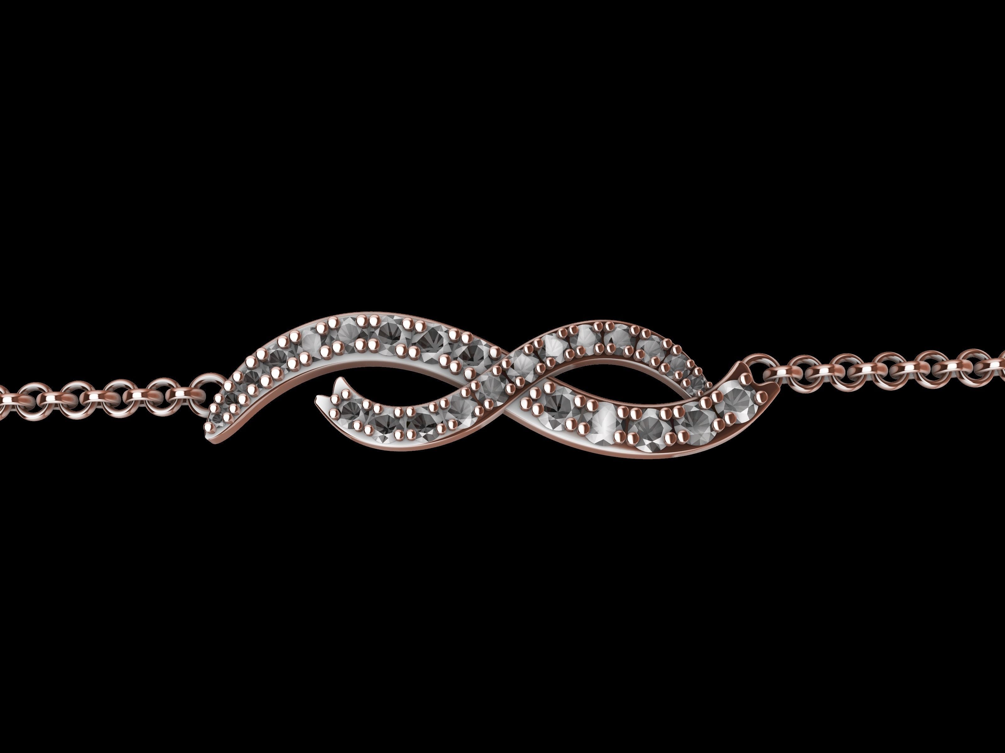 intertwined lines bracelet with magnetic clasp stl verified 3D print model_16