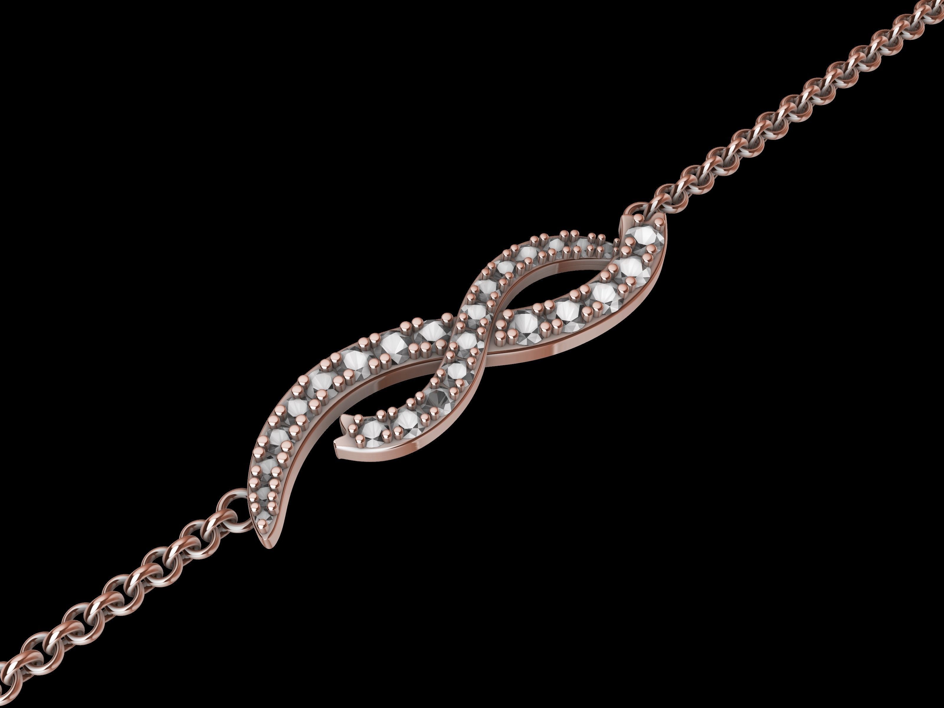 intertwined lines bracelet with magnetic clasp stl verified 3D print model_17