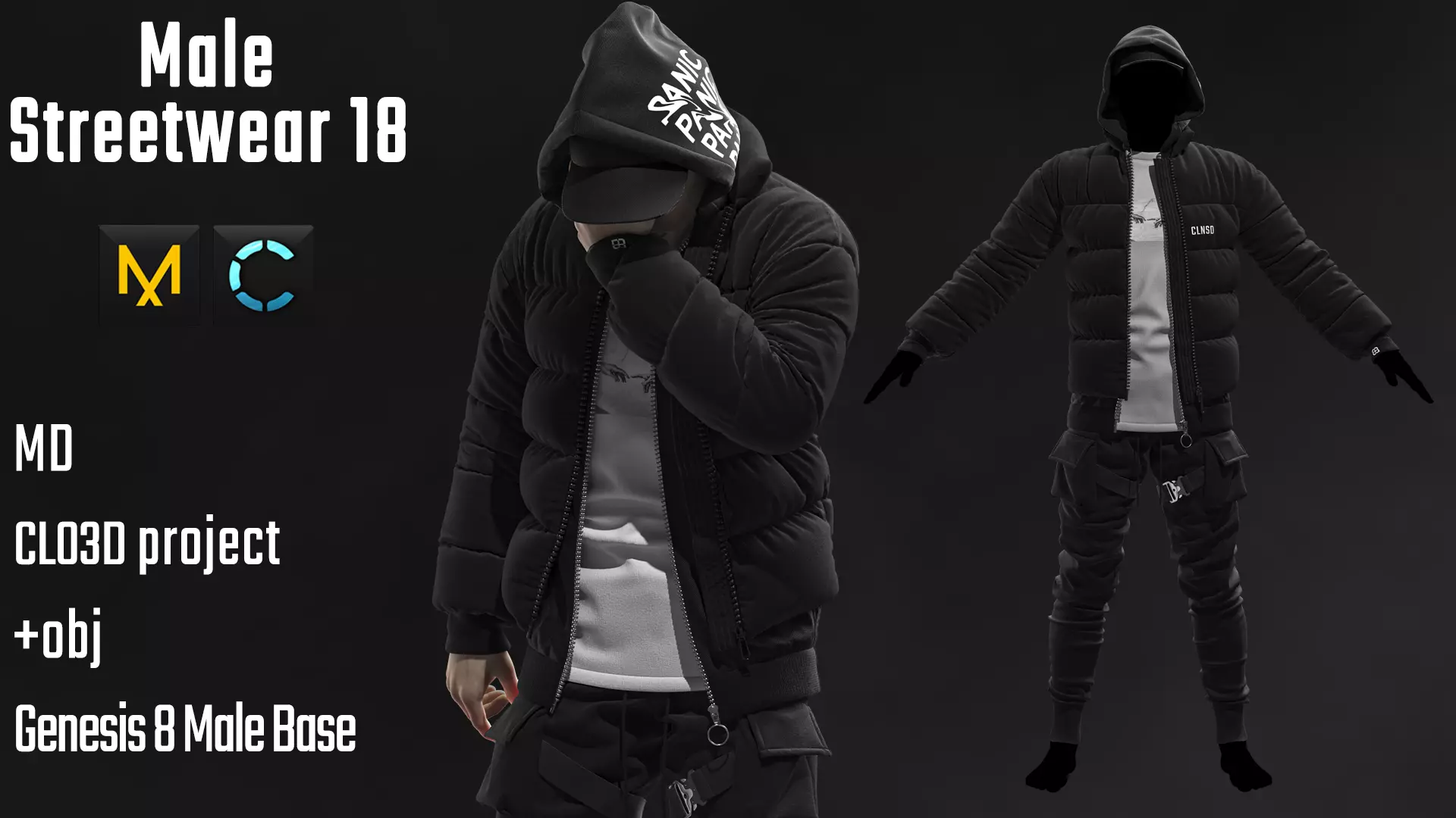Male Streetwear 18 3D model