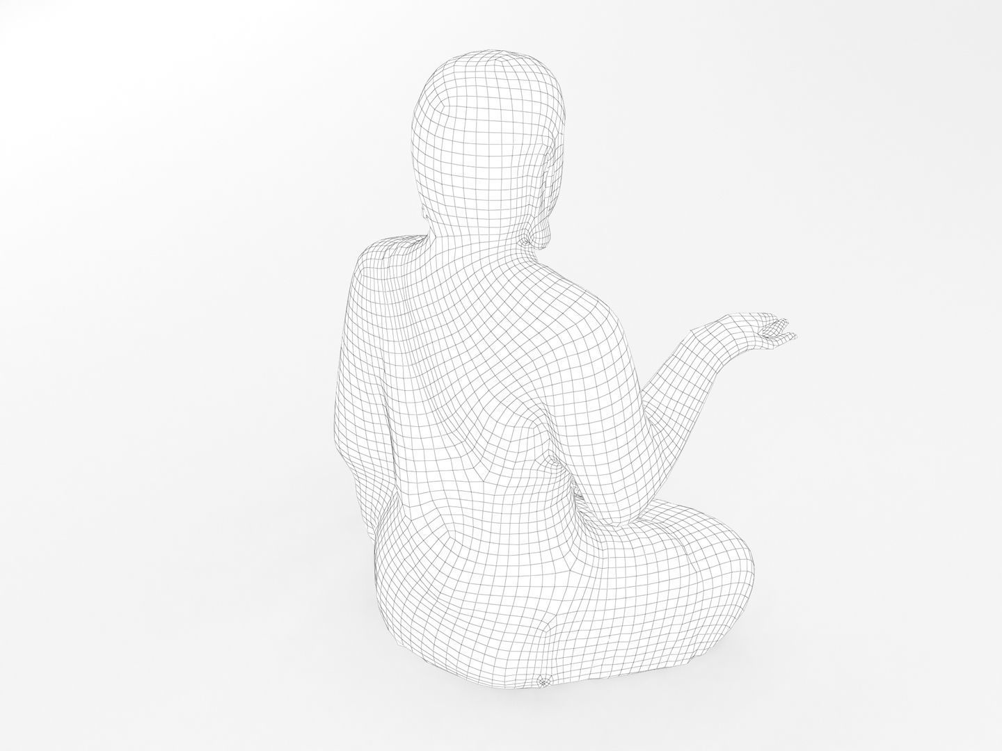 Buddha Statue Sculpture 004 3D model_12