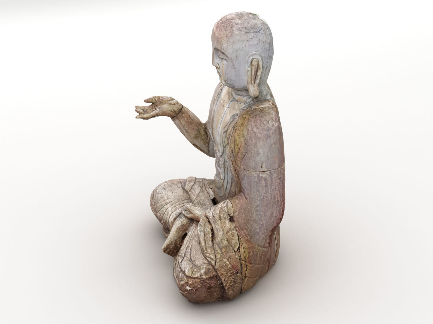 Buddha Statue Sculpture 004 3D model_5