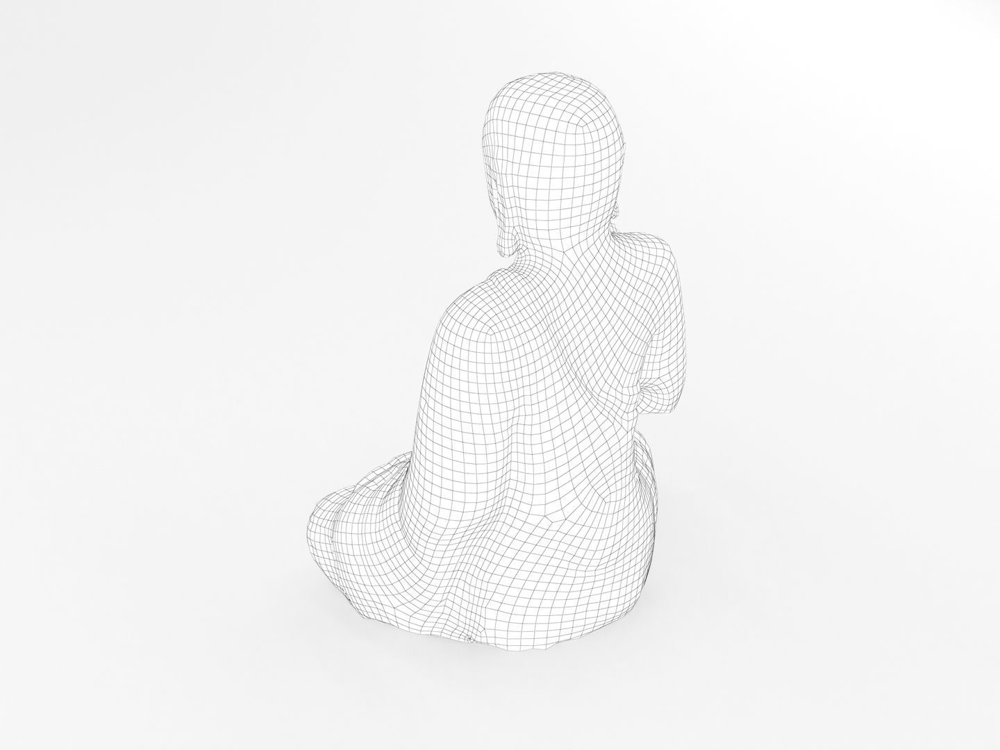 Buddha Statue Sculpture 004 3D model_13