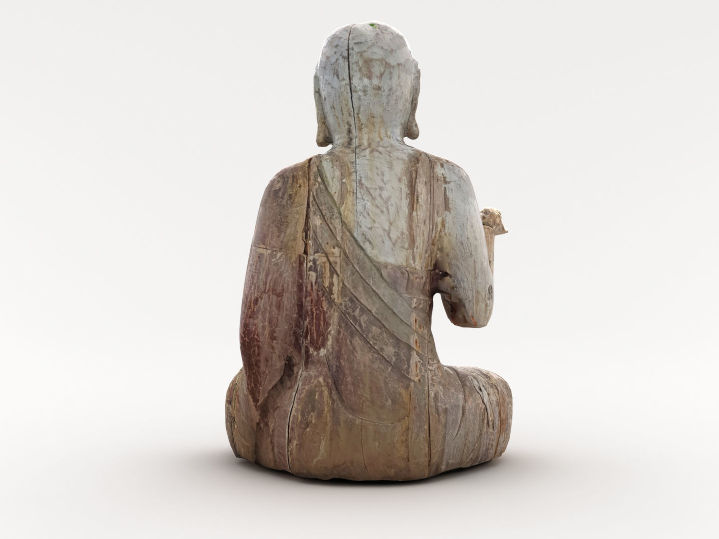 Buddha Statue Sculpture 004 3D model_7