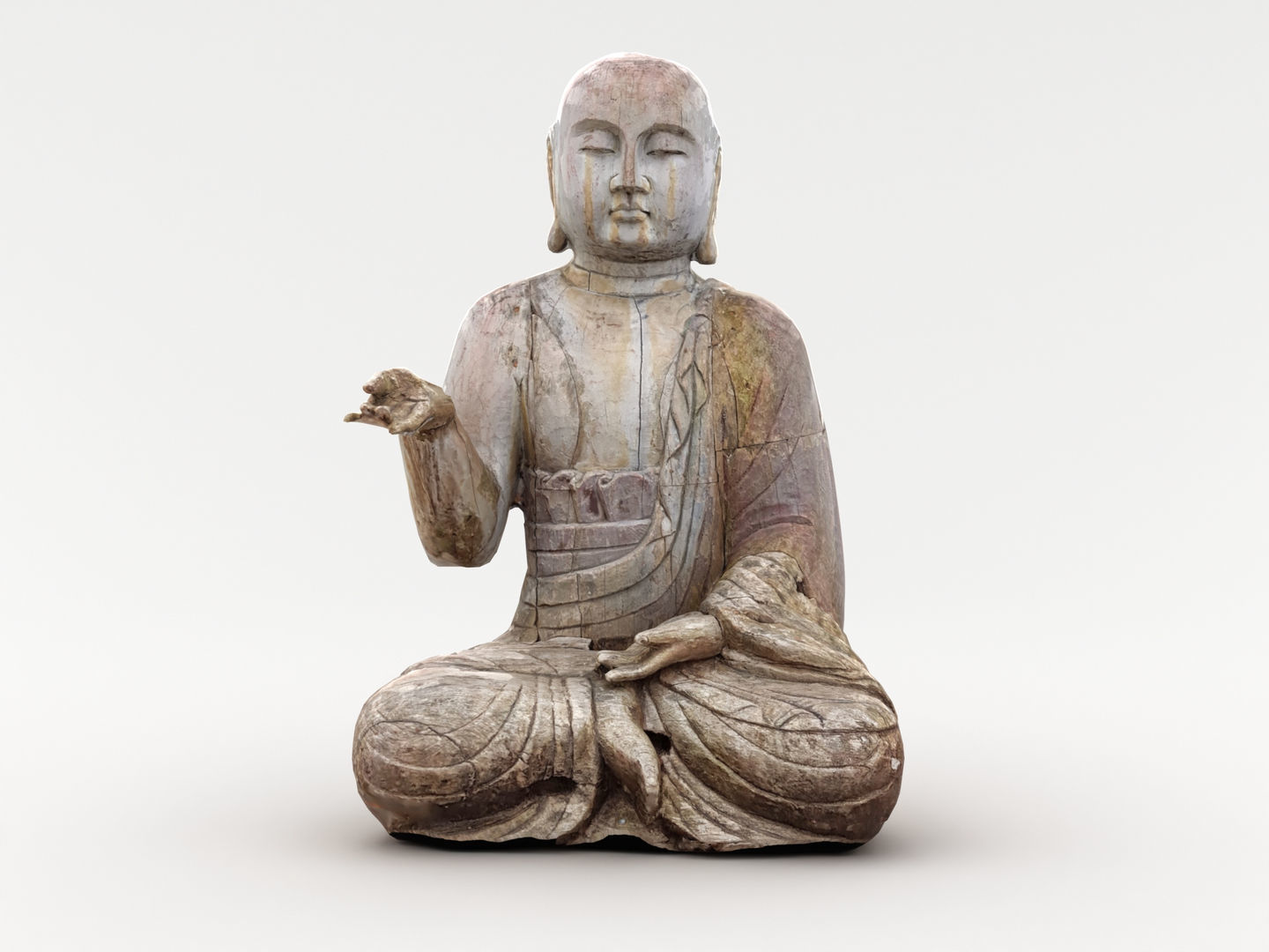 Buddha Statue Sculpture 004 3D model_6