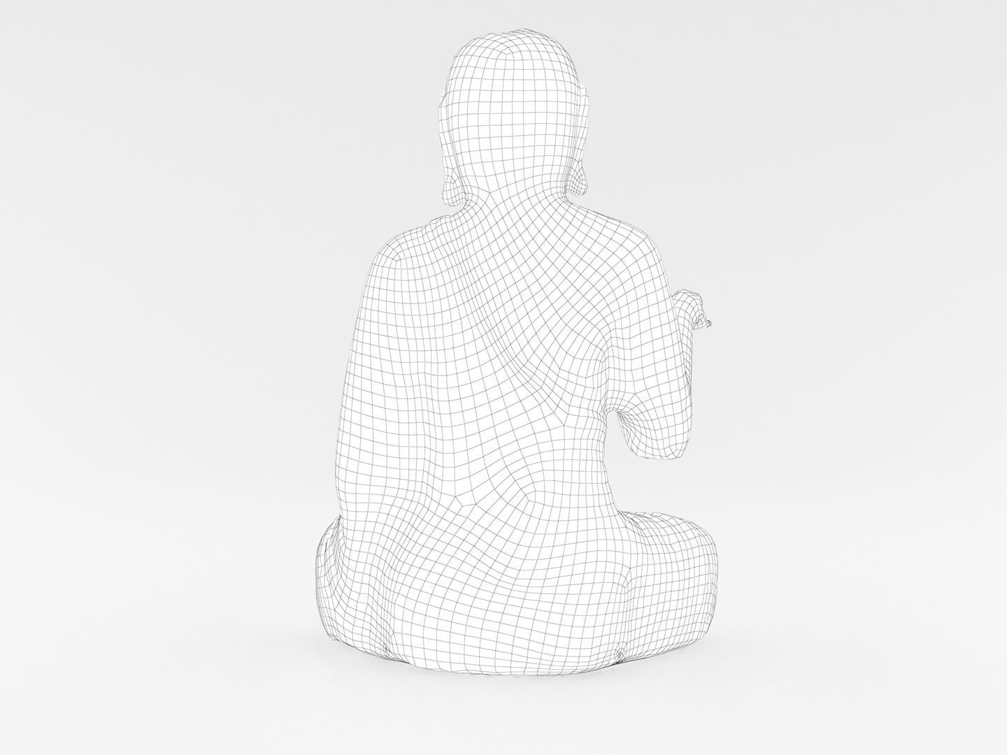 Buddha Statue Sculpture 004 3D model_16