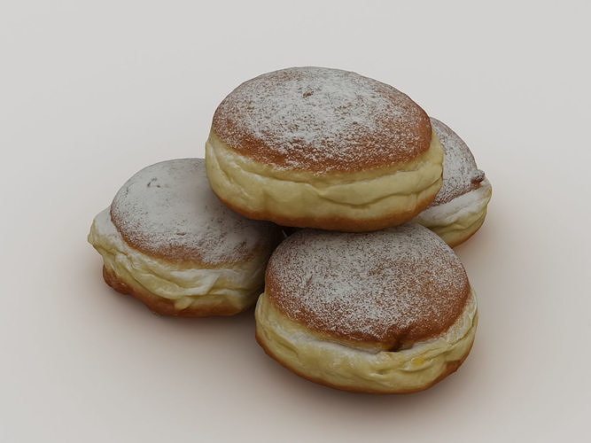 German Doughnut Bundle 3D model 4