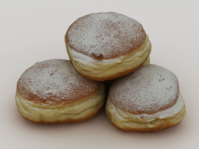 German Doughnut Bundle 3D model 6