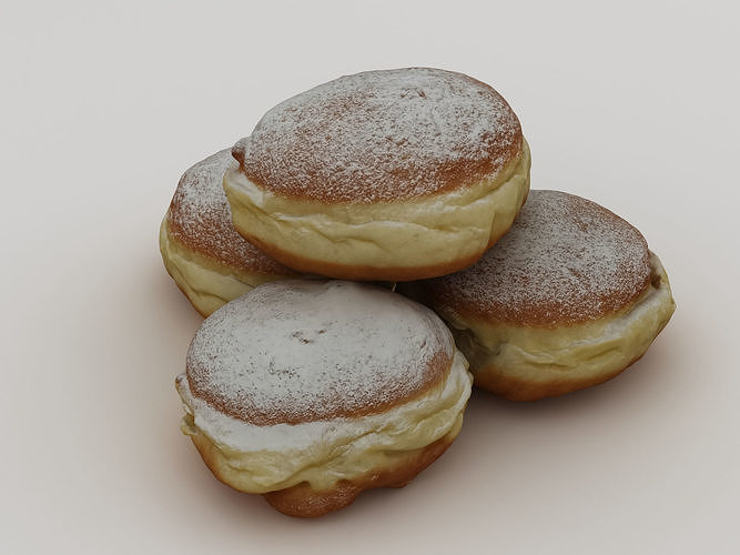 German Doughnut Bundle 3D model 5