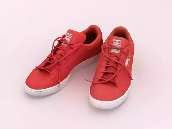 Puma Suede Trainers Red