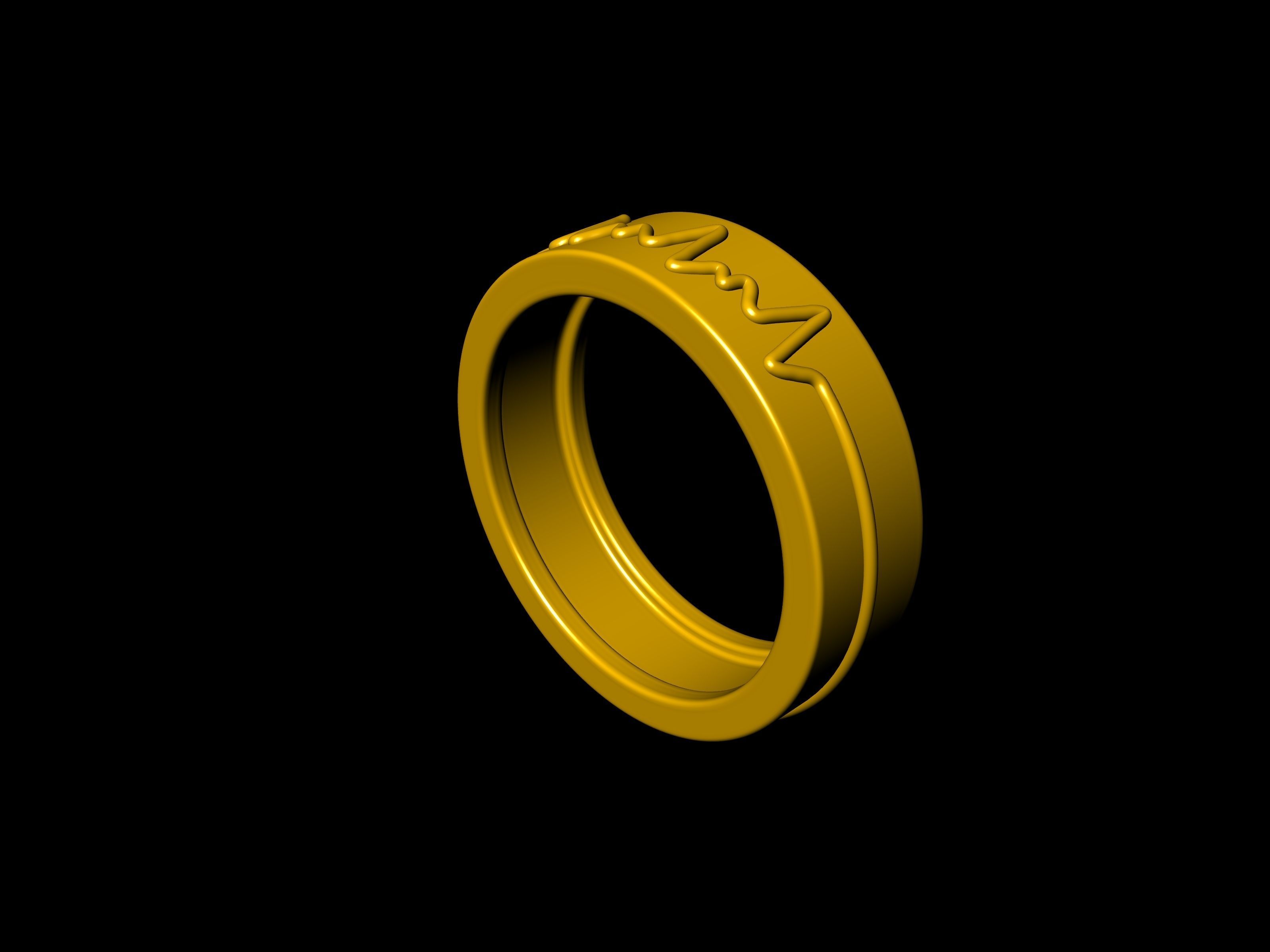 4 sizes  4590 wedding band stl verified 3D print model_74