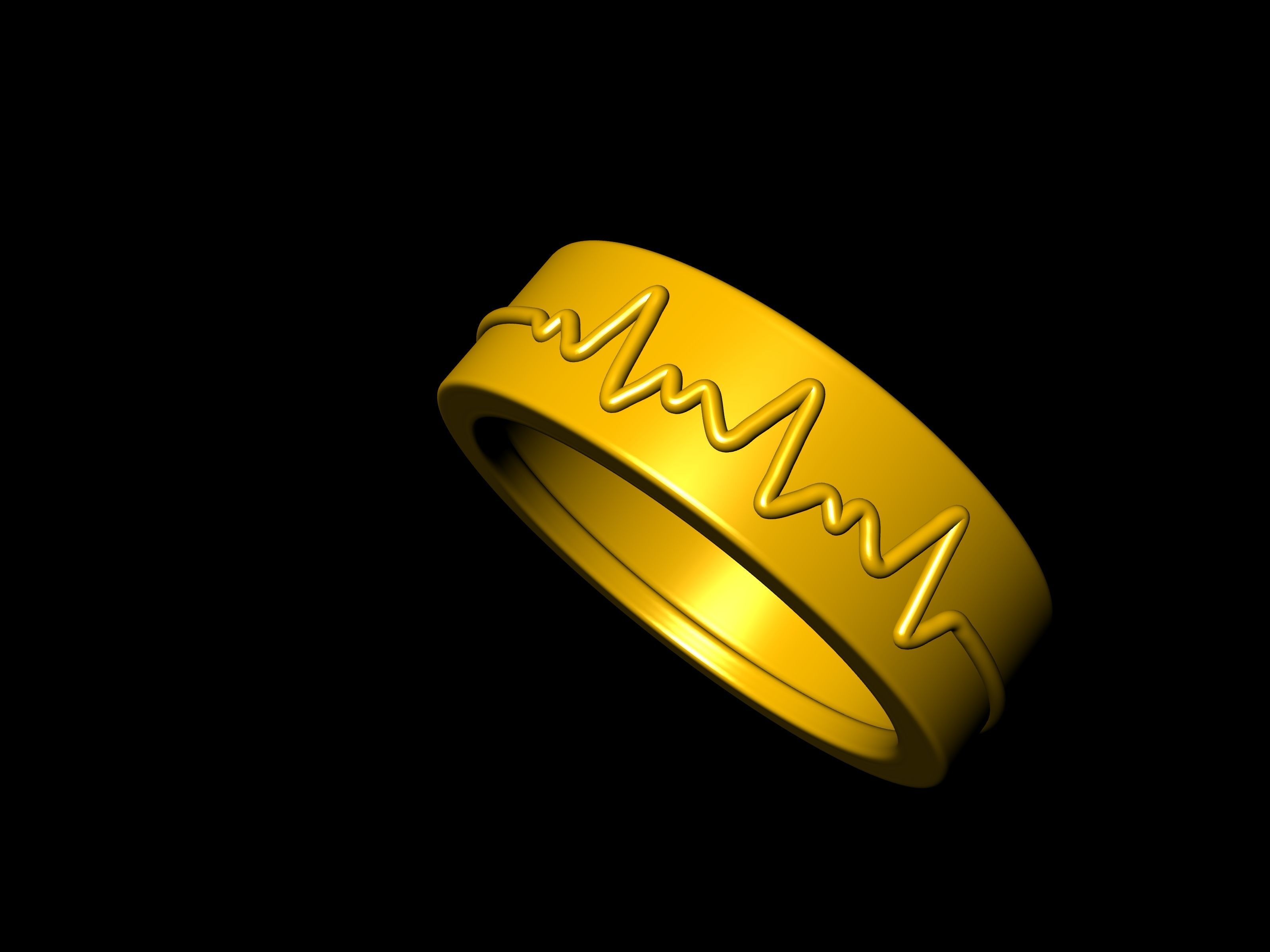 4 sizes  4590 wedding band stl verified 3D print model_62